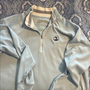 Nike Blue Zip Up Sweater with Stand-Up Collar